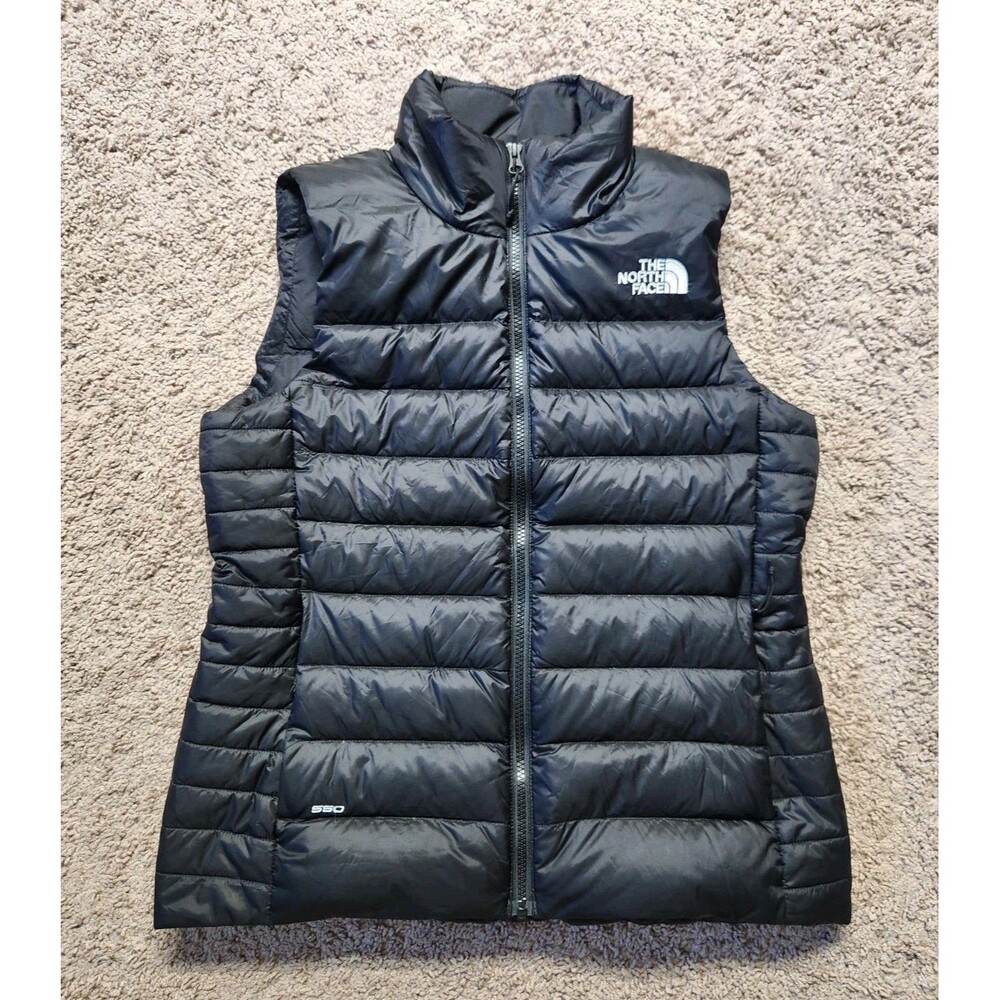 The North Face Puffer Vest Women's M Black Aconcagua II 550 Fill Feather Down